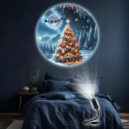Christmas LED Projection Lamp Romantic Room Night Light