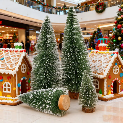 10cm/15cm/20cm/25cm Christmas Trees Dipped in White Cedar Desktop Small Christmas Trees, Christmas Tree Decoration for Christmas