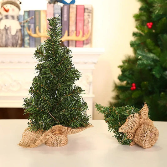 20/30/40CM Christmas Tree Desktop Mini Xmas Trees For Home Decoration Children DIY Handicraft New Year Christmas Ornament Gift