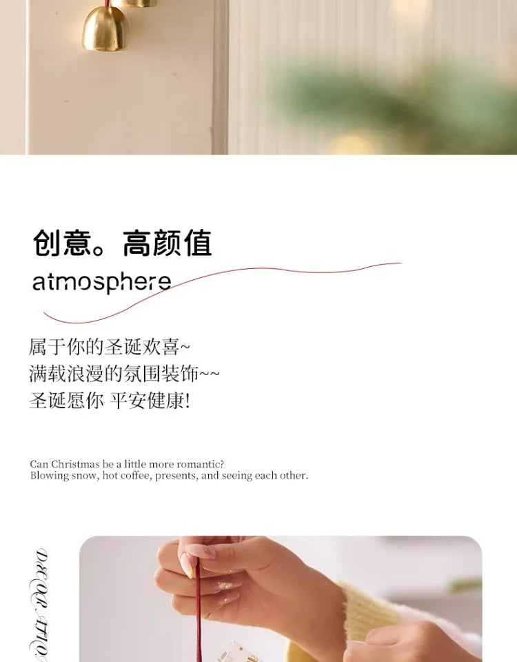 Christmas Bells Decorations Hanging Ornaments for Xmas Tree and Home Holiday Decoration