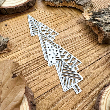 Original Christmas Trees Half Cut Borders Metal Cutting Dies Scrapbooking Decorative Embossing DIY Paper Cards