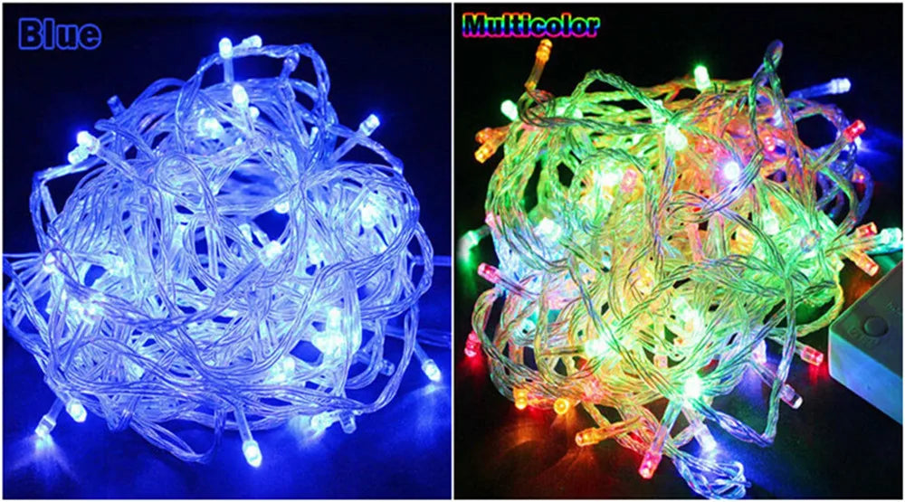 Christmas Lights 5M 10M 20M 30M 50M 100M Led String Fairy Light 8 Modes Christmas Lights For Wedding Party Holiday Lights