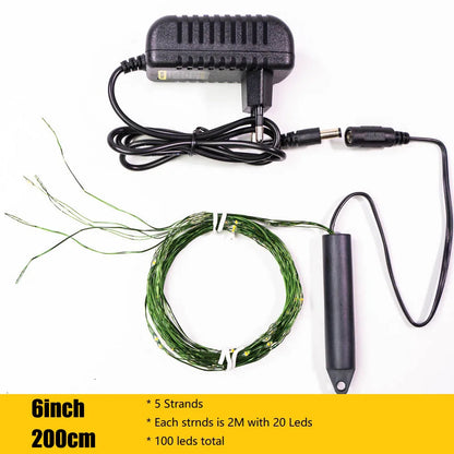 Christmas Lights Curtain String Light Waterfall Outdoor Decoration 2M 100-600LED Fairy Led Garland For Tree Garden Party Holiday