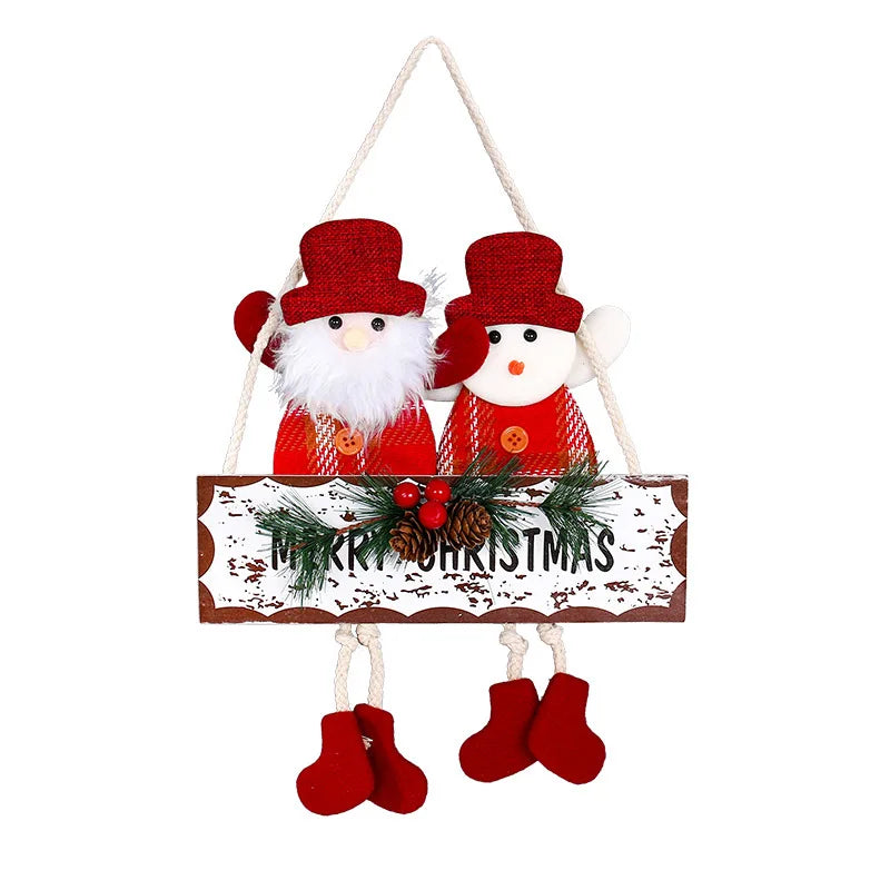 Christmas Cute Decorations Snowman Deer Christmas Tree Decorations Santa Claus Gifts Xmas Ornaments for New Year Party Supplies