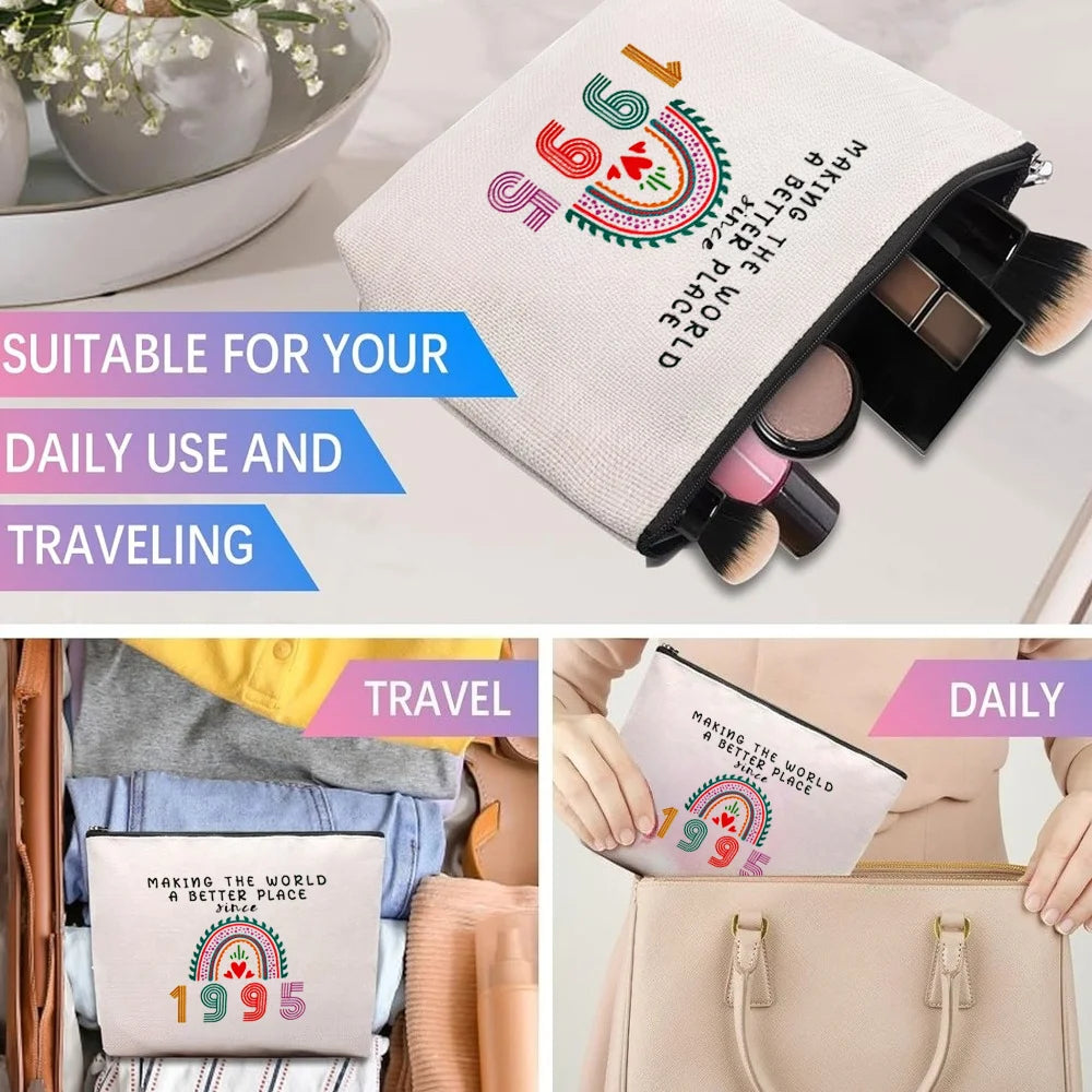 30th Birthday Gifts for Her Makeup Bags 30th Birthday Decorations for Women 1995 30 Year Old Gift for Wife Sister Best Friend