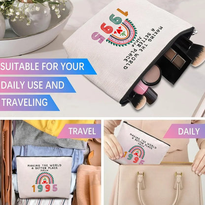 30th Birthday Gifts for Her Makeup Bags 30th Birthday Decorations for Women 1995 30 Year Old Gift for Wife Sister Best Friend