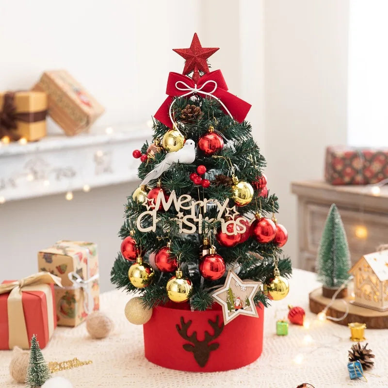 Christmas Decoration 45/60cm Christmas Tree Desktop Small Tree Ornaments New Year Navidad Gift Christmas Festival Party Supplies