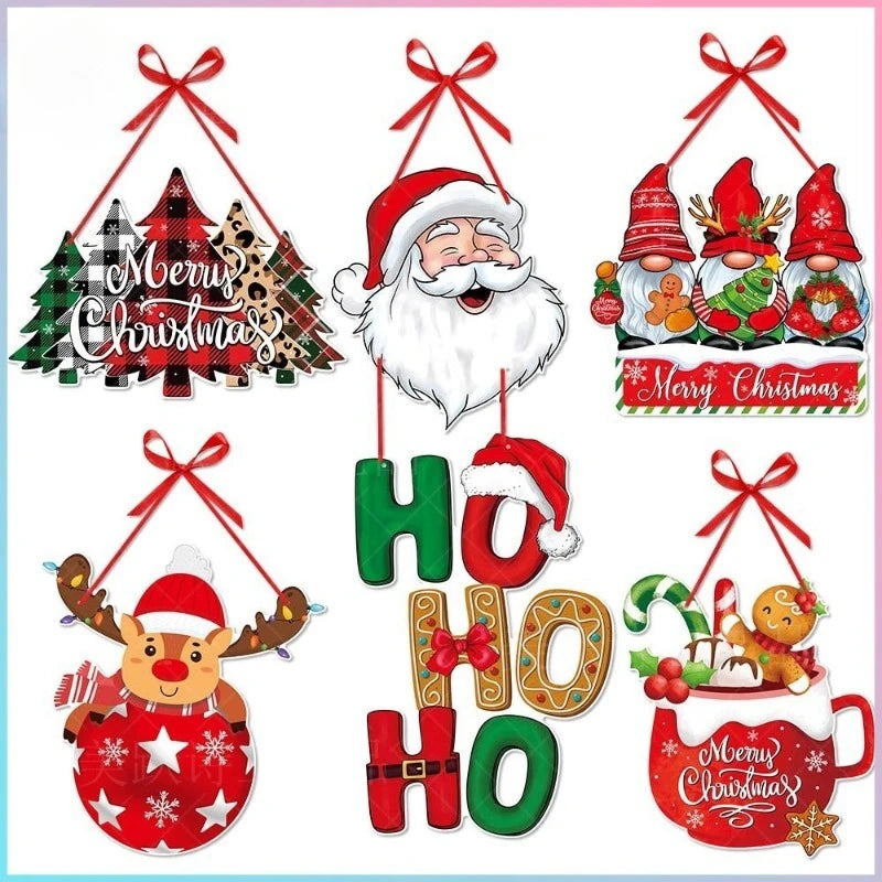 Christmas Decoration Door Hanging Christmas Party Gift Decoration Christmas Tree Santa Claus Pendant Christmas Hanging Ornaments