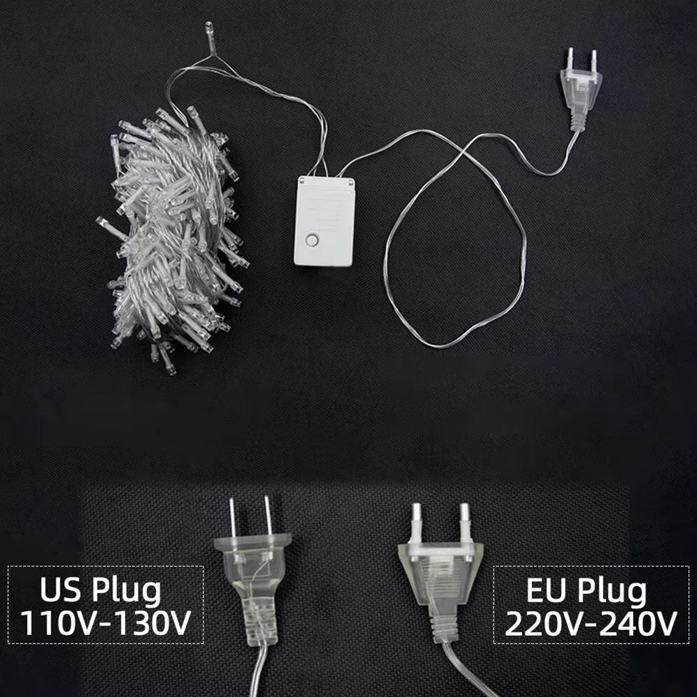 10M 100Leds Xmas Outdoor christmas lights led string lights Luces Decoracion fairy light holiday lights lighting tree garland