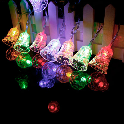 Led Christmas Lights Mini Bells Garland 1.5m 3m 6m Fairy String Lights Battery Operated Christmas Party Tree Decoration For Home