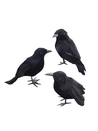 Halloween Decorations Black Crow,Simulation Fake Raven Bird Props,Halloween Haunted House Garden Outdoor Yard Decorations