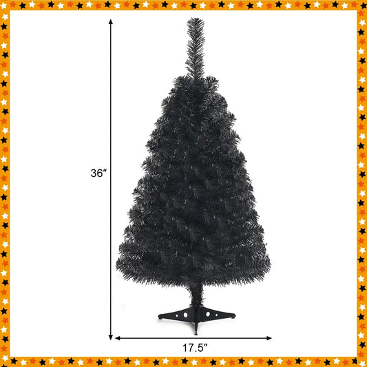 Black Tree For Christmas Decoration Ornaments Crafts Home Decoration Accessories Assembly Shelf Santa Decor Figurines Desk Decor