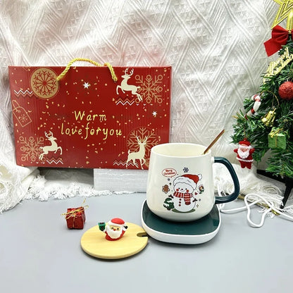 Hot-selling Christmas gifts: Warm cups, covered spoons, souvenir mugs, Christmas ceramic cups
