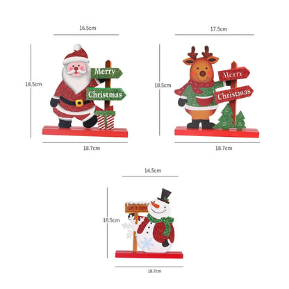 Christmas Tree Children's Handmade DIY Stereo Wooden Christmas Tree Scene Layout Christmas Decorations Ornaments Hot