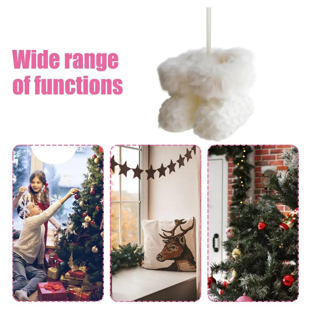 Christmas Plush Ornaments Party Home Ornament Decoration Accessories For Christmas Trees Cute Boot Pendant Christmas Tree Small