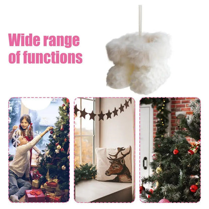 Christmas Plush Ornaments Party Home Ornament Decoration Accessories For Christmas Trees Cute Boot Pendant Christmas Tree Small