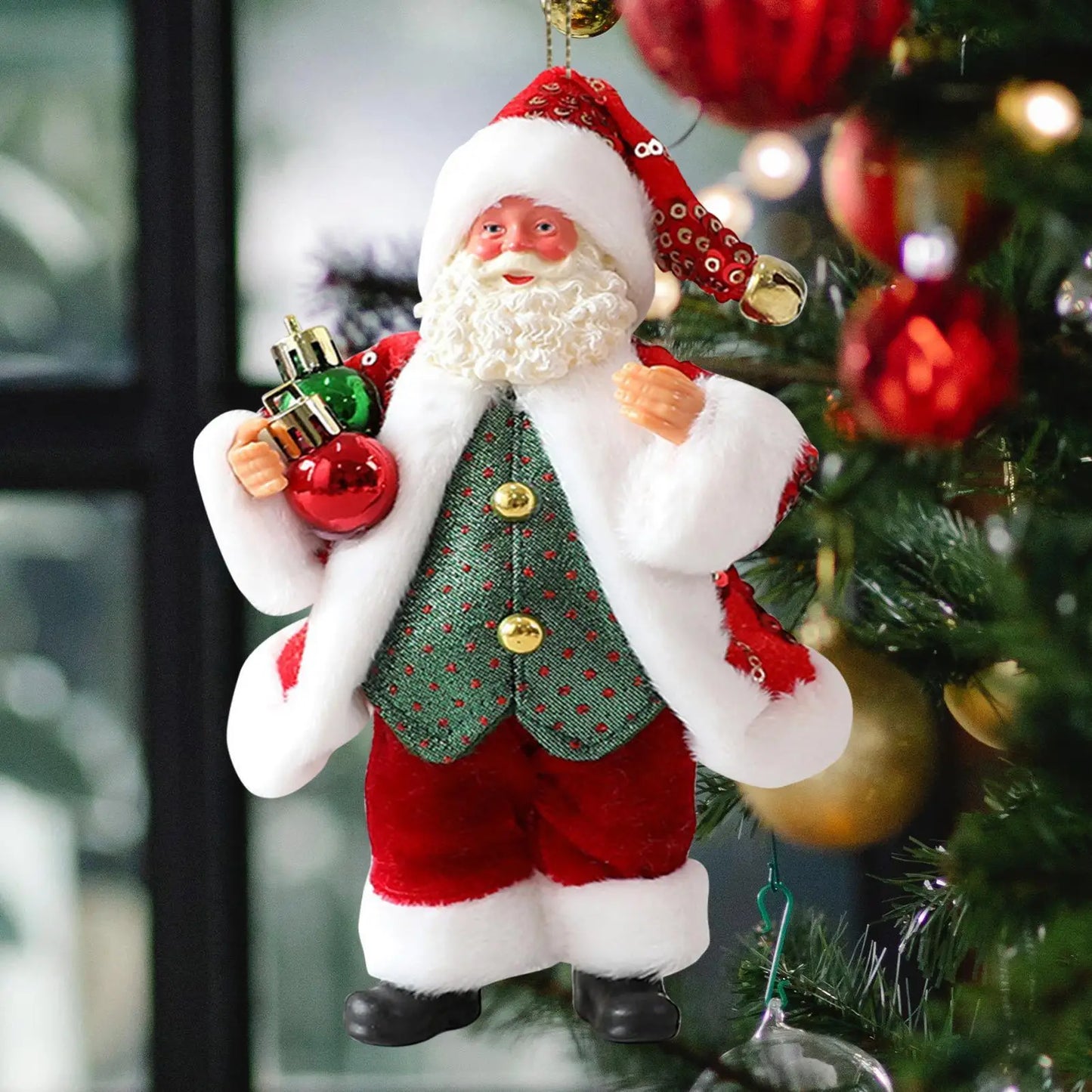 Santa Claus Ornaments Cloth Santa Tree Ornaments Holiday Decor Christmas Decorations Toys Christmas tree Santa Claus ornaments