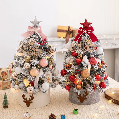 Christmas Decoration 45/60cm Christmas Tree Desktop Small Tree Ornaments New Year Navidad Gift Christmas Festival Party Supplies