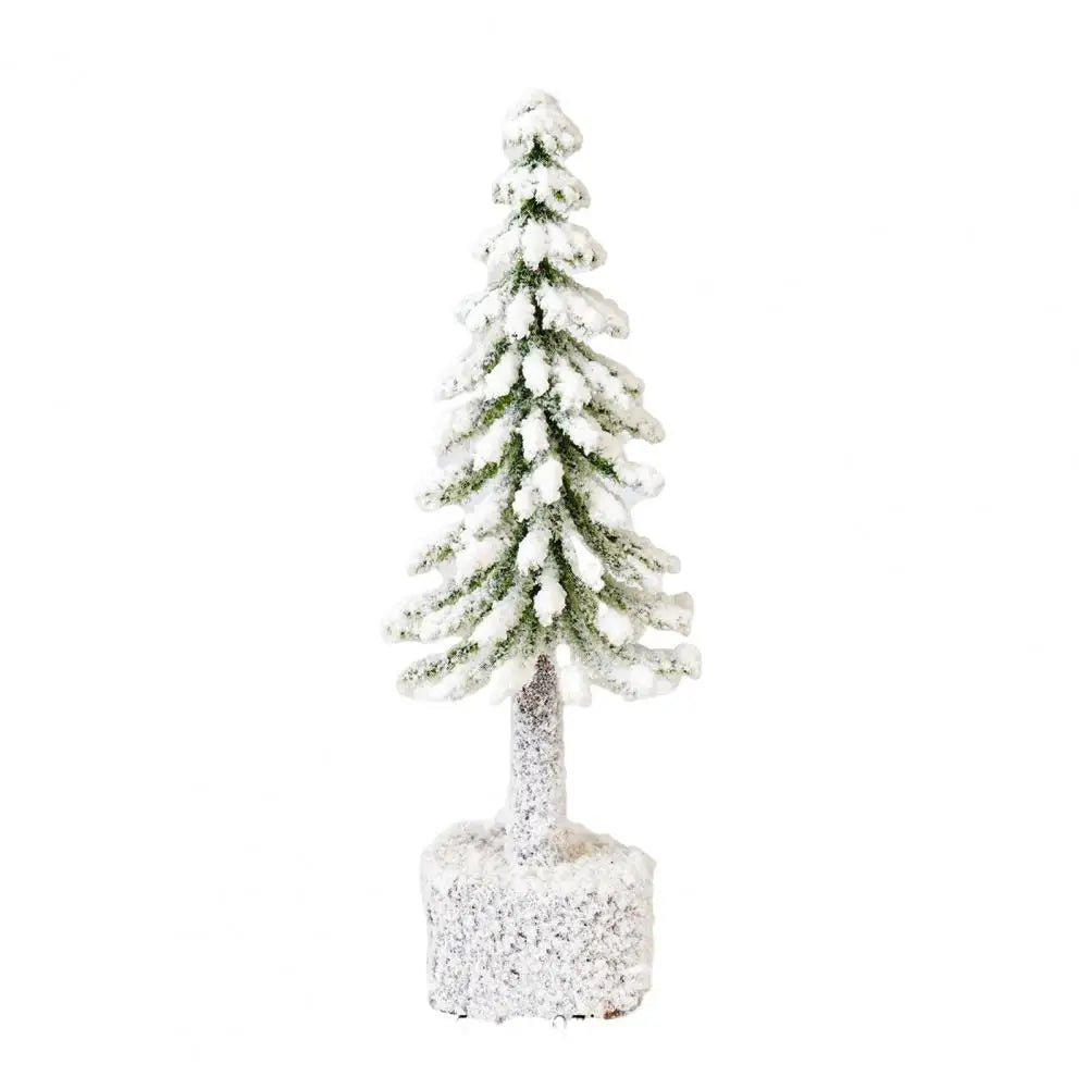 Christmas Tree Decoration Mini Christmas Tree Artificial Bottle Brush Trees with Snow Frost Flocked Pine for Winter Table Decor
