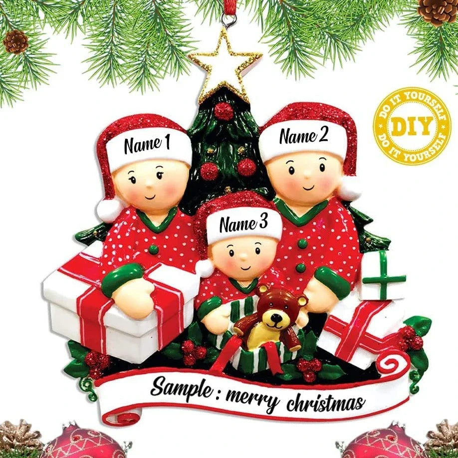 Christmas Tree Hanging Ornaments DIY Personalised Holiday Home Decor Gifts Navidad New Year 2026 Christmas Decorations for Home