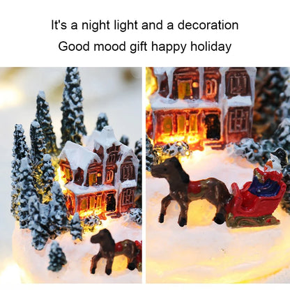 Christmas Decorations  LED Night Lights Luminous Micro Landscape House Children's Creative Gift Christmas New Year Ornaments