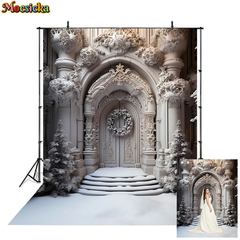 Christmas Tree Photo Background For Photography Xmas Winter Snow Newborn Adult Backdrop Photobooth Party Decoration Studio props