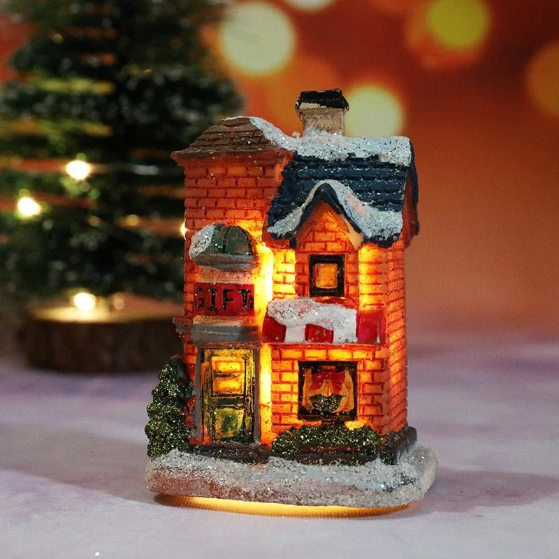 Christmas House Light Decorations For Home Ornaments Kids Xmas Gift New Year 2024 Navidad Decor Bedroom Night Light With Battery