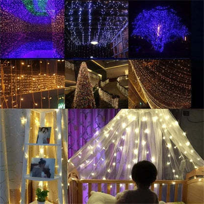 Christmas Lights 5M 10M 20M 30M 50M 100M Led String Fairy Light 8 Modes Christmas Lights For Wedding Party Holiday Lights