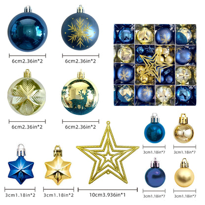 Christmas Balls Ornament Set Xmas Tree Hanging Pendant 2024 Christmas Decoration for Home New Year Gift Navidad Decors