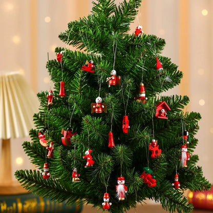 Christmas Tree Decoration,Set of Wooden Hanging Ornaments,Small Pendant,Gift Box,Window Props Ornaments,Christmas Decorations