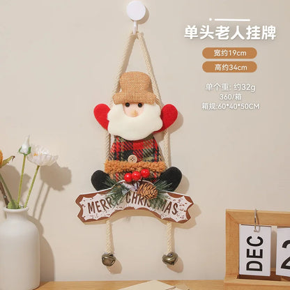Christmas Cute Decorations Snowman Deer Christmas Tree Decorations Santa Claus Gifts Xmas Ornaments for New Year Party Supplies