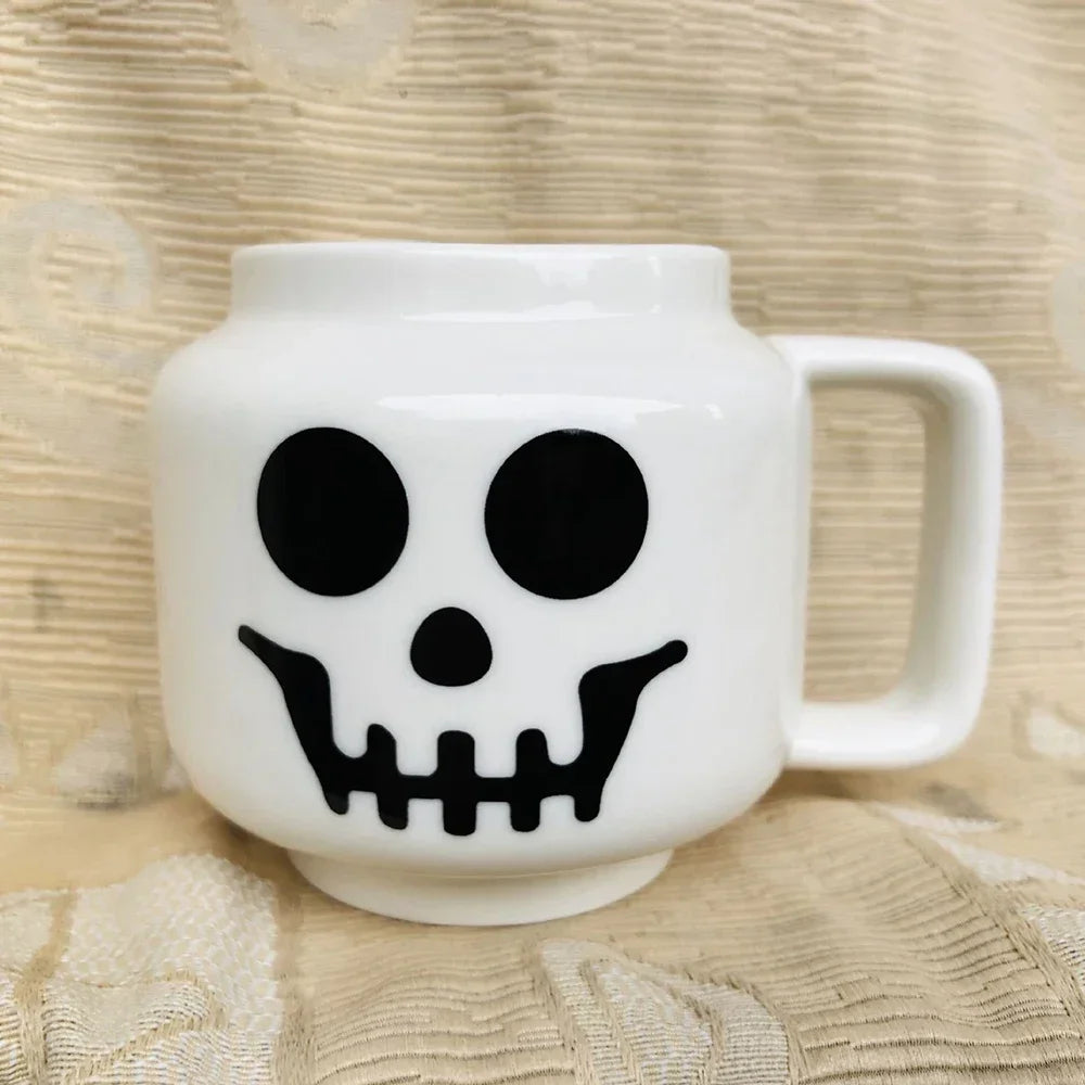 Party Favor Gifts Cute Cartoon Mug for Coffee Milk Tea Ceramic Cup Drinkware with Creative Impish Expression Pattern