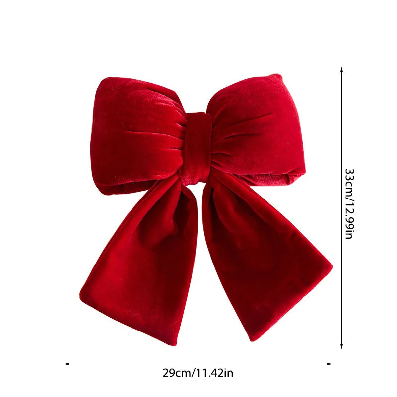 Velvet Christmas Bow Ornaments