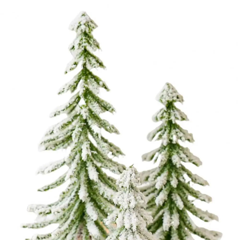 Christmas Tree Decoration Mini Christmas Tree Artificial Bottle Brush Trees with Snow Frost Flocked Pine for Winter Table Decor