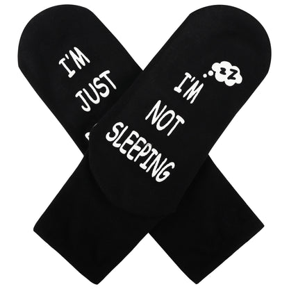 Gifts For Men BoyFriend Christmas Birthday Presents 1Pairs 'I Am Gaming'' I'm not Sleeping' Print Funny Novelty Cotton Socks