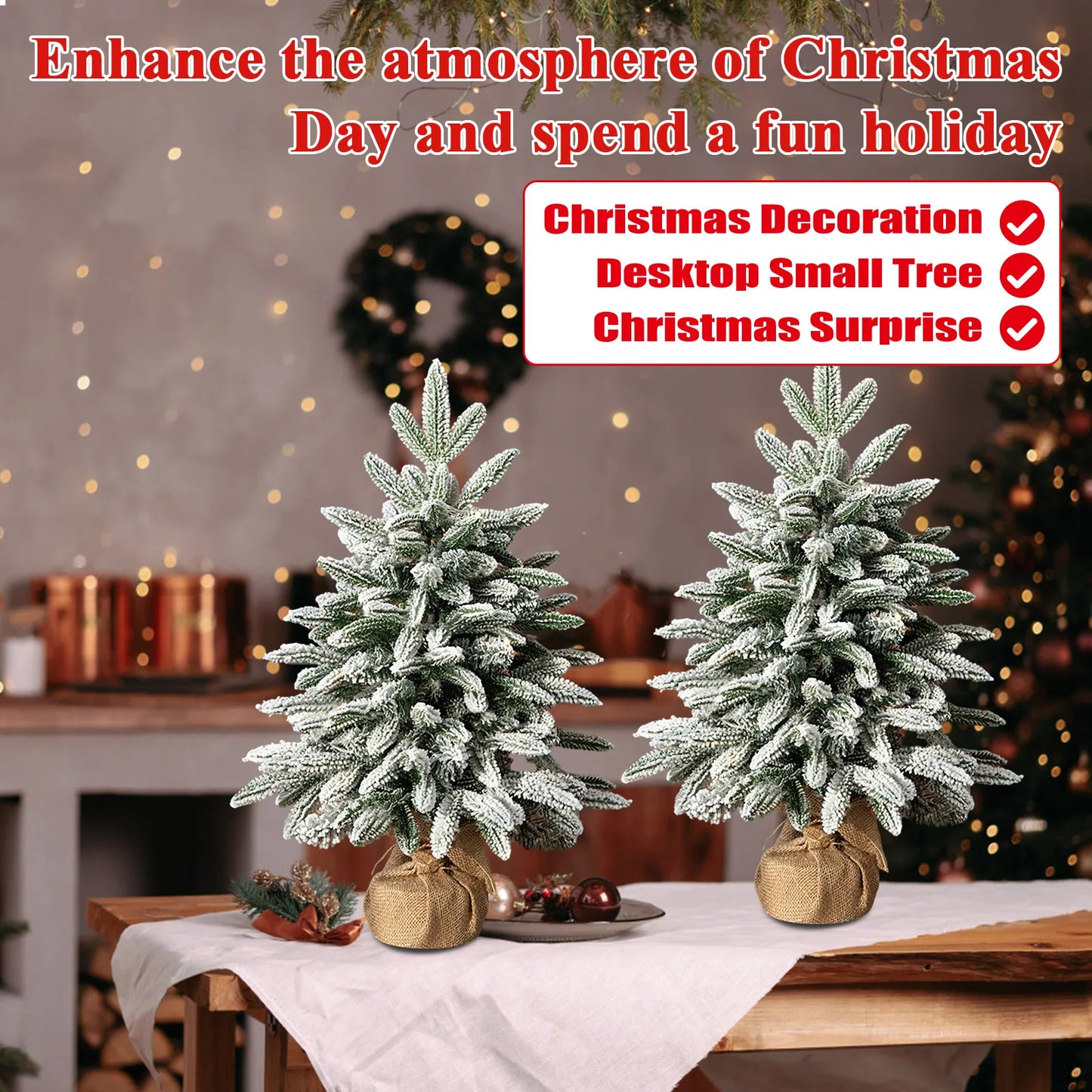 Christmas Decorations Festival Ornaments Home Atmosphere Decoration Christmas Trees Cedar Snow Trees Decorations For Home