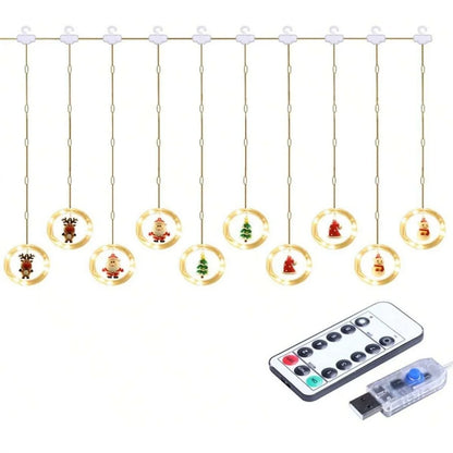 Christmas Led Decorative Lights Strip Star Curtain Lights Christmas Tree Lights String Festival Atmosphere Lights For Room Garde