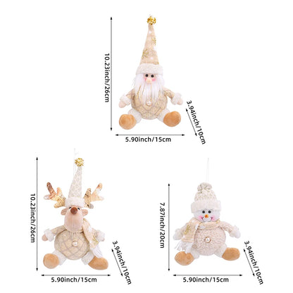 Christmas Tree Hanging Ornaments, Doll Decoration, Santa Claus, Hanging Pendant for Walls Windows and Doors, Cute