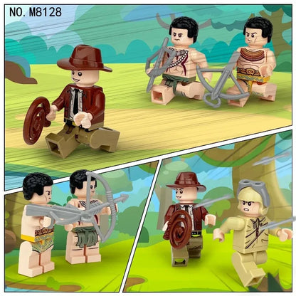 Gifts for guests, Egyptian dolls, M8128 children's assembled toys, birthday gifts, cartoon characters, mini dolls.