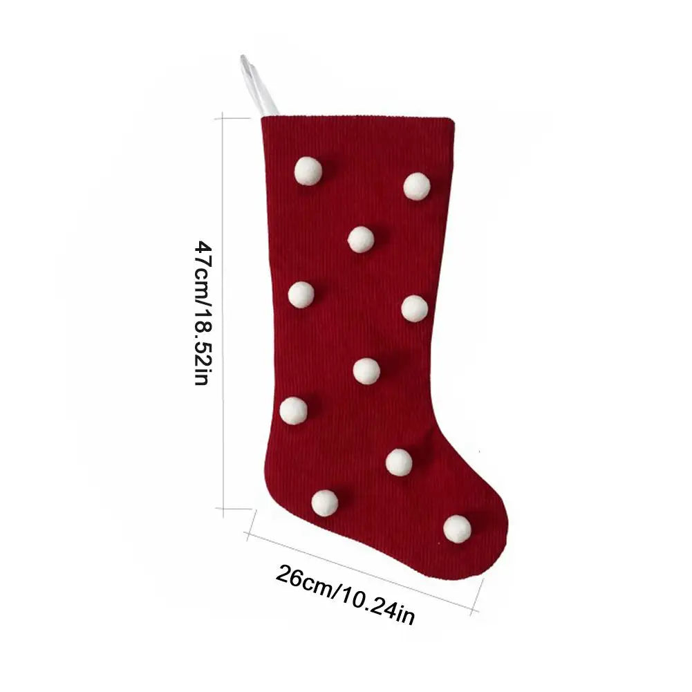 Christmas Decorations Bows Christmas Socks Candy Gift Bags Festive Christmas Atmosphere Home Hanging Ornaments