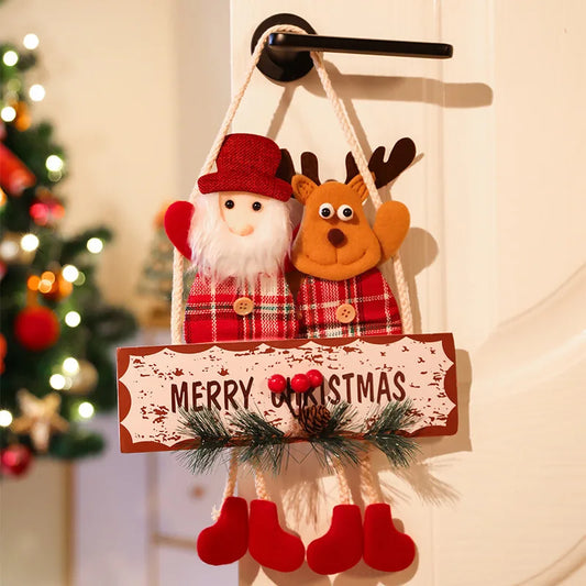 Christmas Cute Decorations Snowman Deer Christmas Tree Decorations Santa Claus Gifts Xmas Ornaments for New Year Party Supplies
