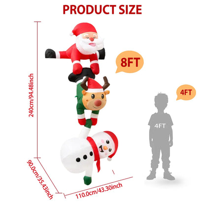 8FT Climbing Inflatable Santa