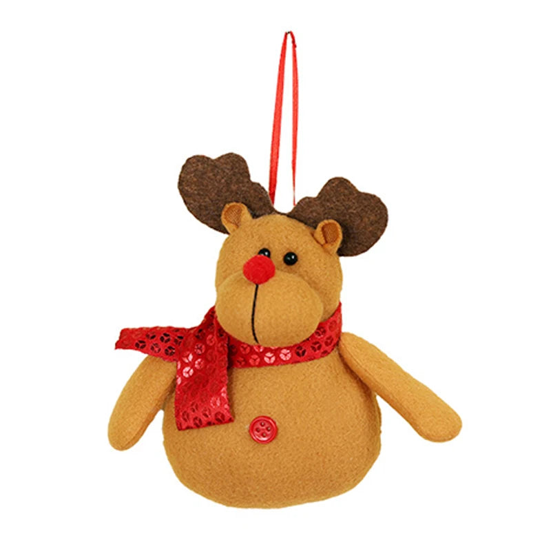 Christmas Tree Ornaments Xmas Decorative Hanging Ornaments Santa Reindeer Snowman For Holiday Party Decor Kids Gifts