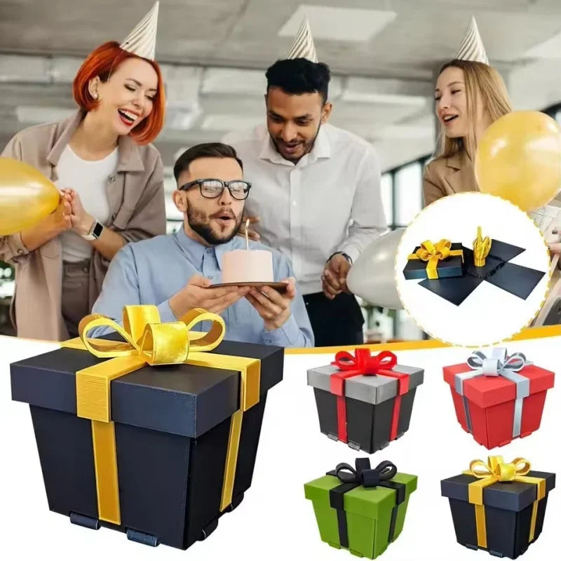 Middle Finger Surprise Gift Box Creative Spoof Hand Gesture Home Office Decor Funny Prank Toy New Year April Fools ' Day Gift