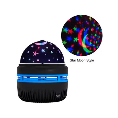LED Starry Sky Night Light Rotating Projector Lamp Moon Star Magic Ball Decoration