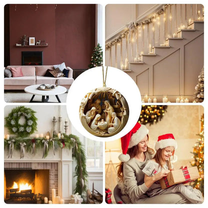 Christmas Nativity Ornaments Nativity Keepsake Religious Ornament Exquisite Indoor Nativity Scene Ornaments For Christmas