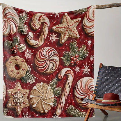 Christmas Candyland Festive Blanket