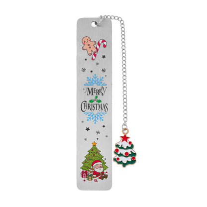 The best choice for Christmas reading gifts is stainless steel metal bookmarks, black high-end gift box packaging.