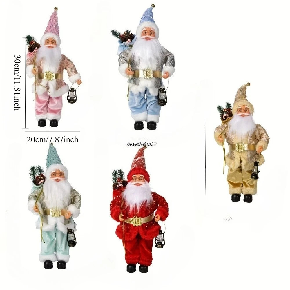 Christmas figurine ornaments, Santa standing ornaments, Christmas cute gifts, window decorations
