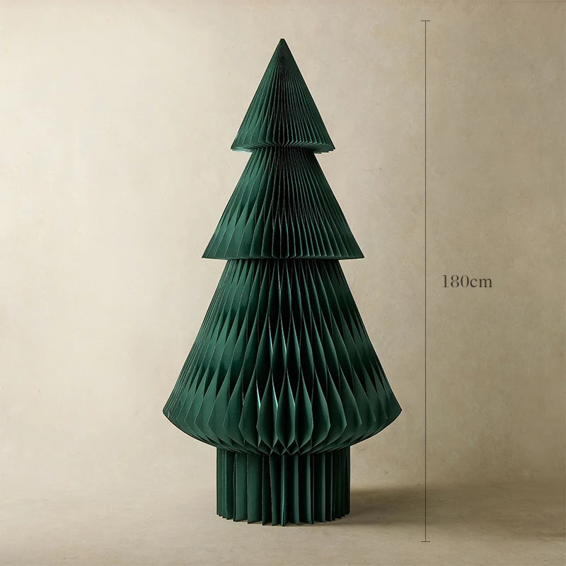Christmas tree large origami ornament 1.8 meters creative Christmas decorations shopping mall holiday decoration props